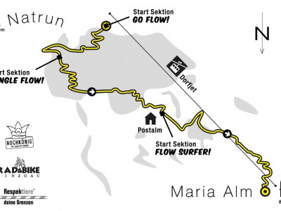 Trailmap Flowtrail Flow One - ein Bikepark in Salzburger Land