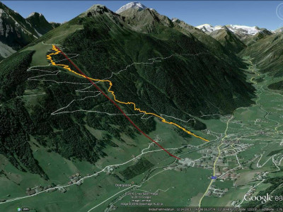 Trailmap Singletrail EinsEinser - ein Bikepark in Tirol