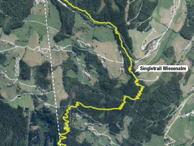 Trailmap Singletrail Zillertal Arena - ein Bikepark in Tirol