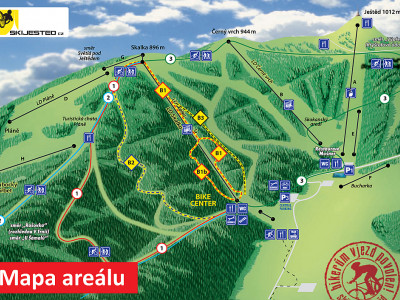 Trailmap Bikepark Jested Liberec - ein Bikepark in Isergebirge